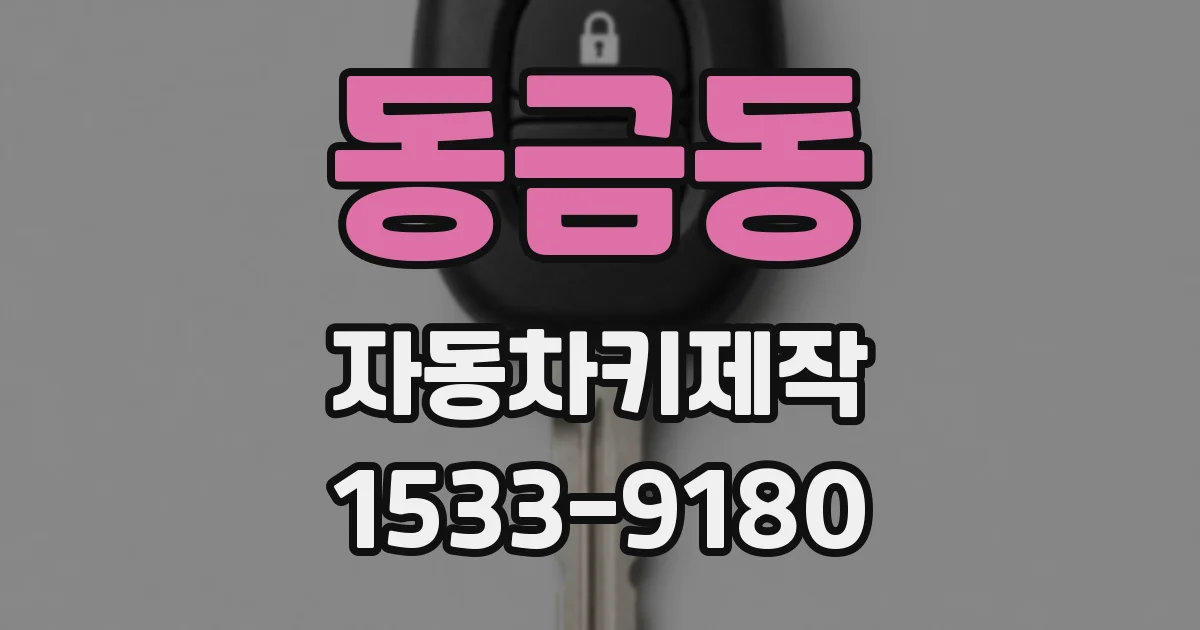 동금동 자동차키제작