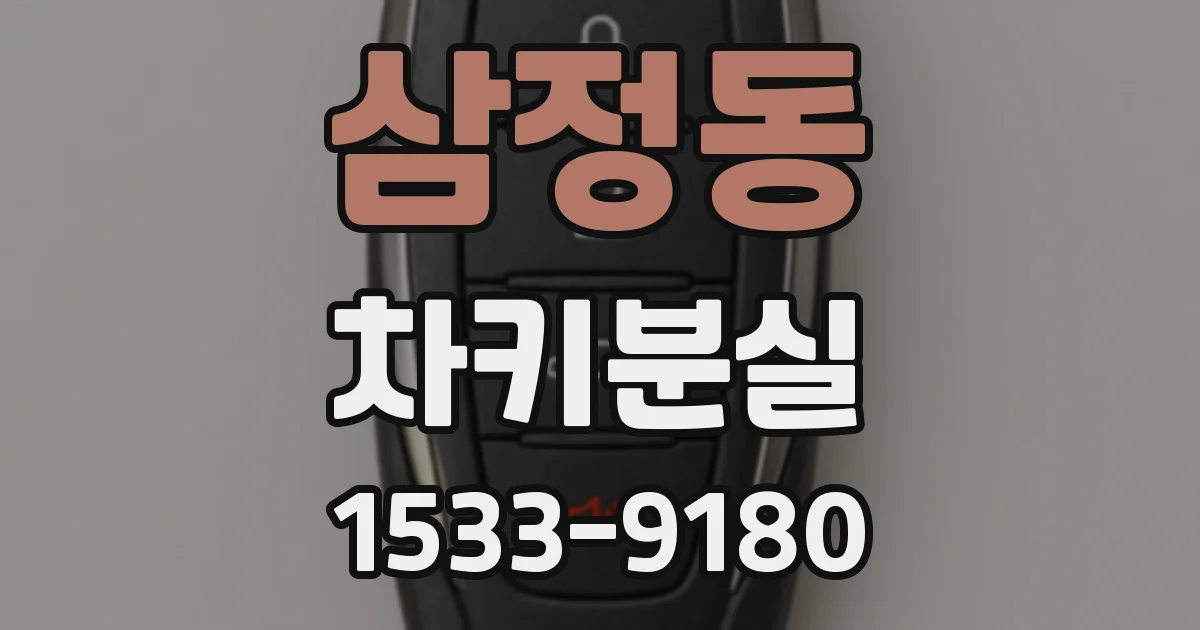 삼정동 차키분실