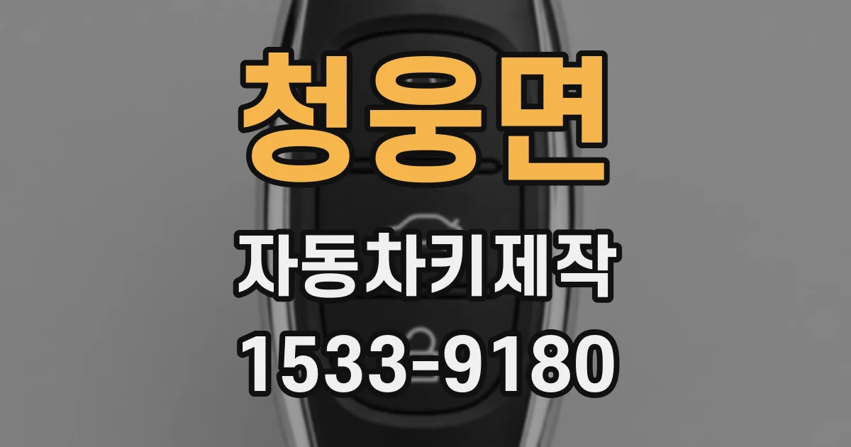 청웅면 자동차키제작