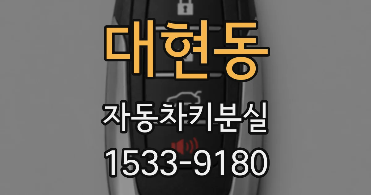 대현동 자동차키분실