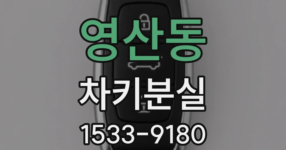 영산동 차키분실