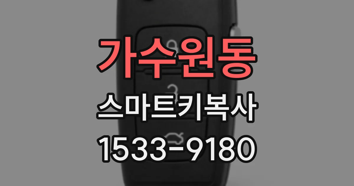 가수원동 스마트키복사