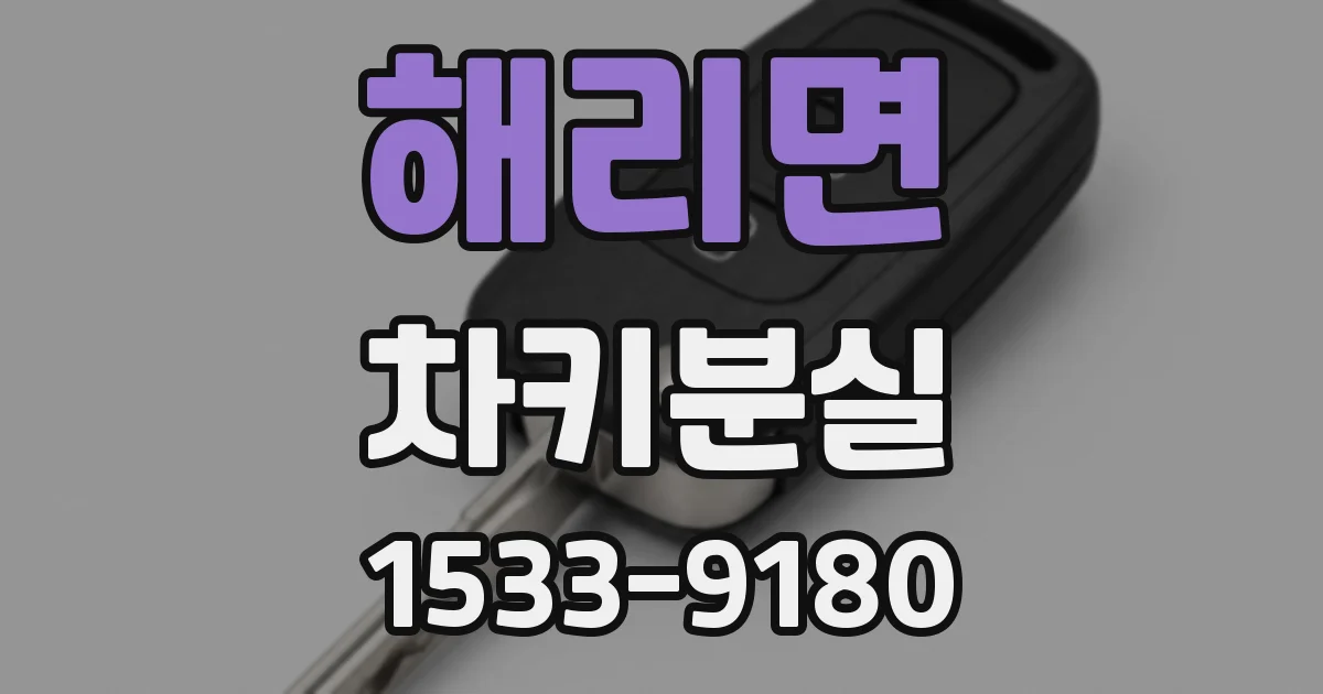 해리면 차키분실