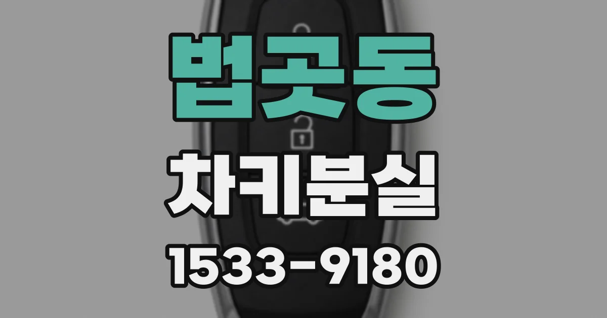 법곳동 차키분실