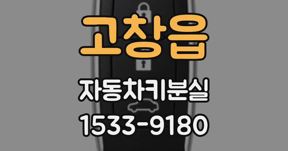 고창읍 자동차키분실