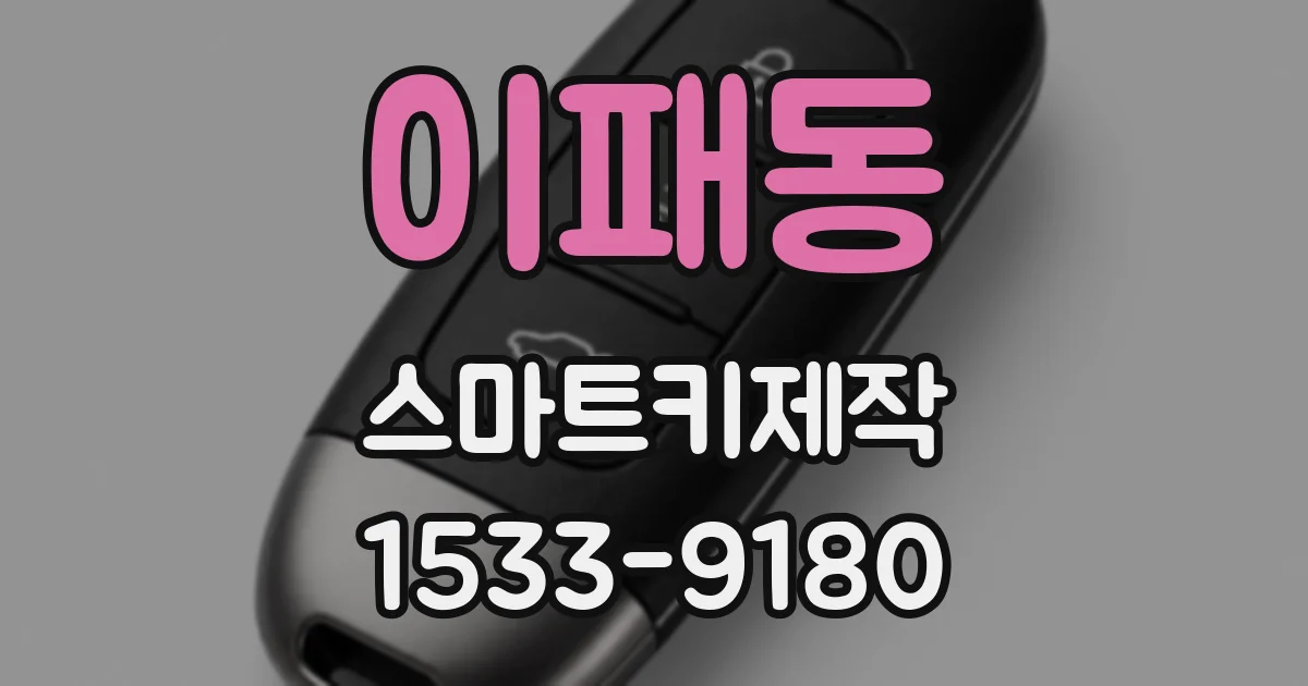 이패동 스마트키제작