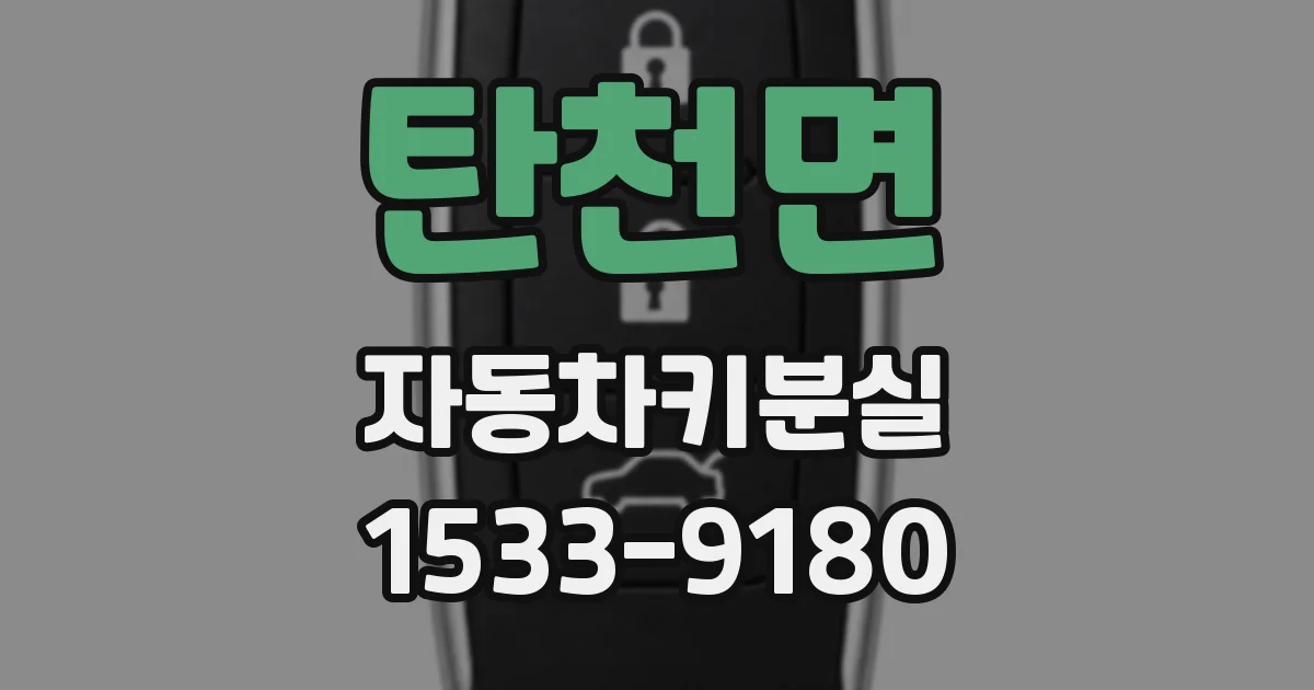 탄천면 자동차키분실