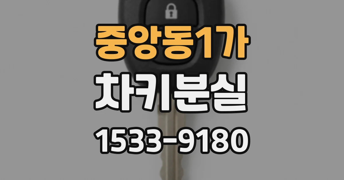 중앙동1가 차키분실