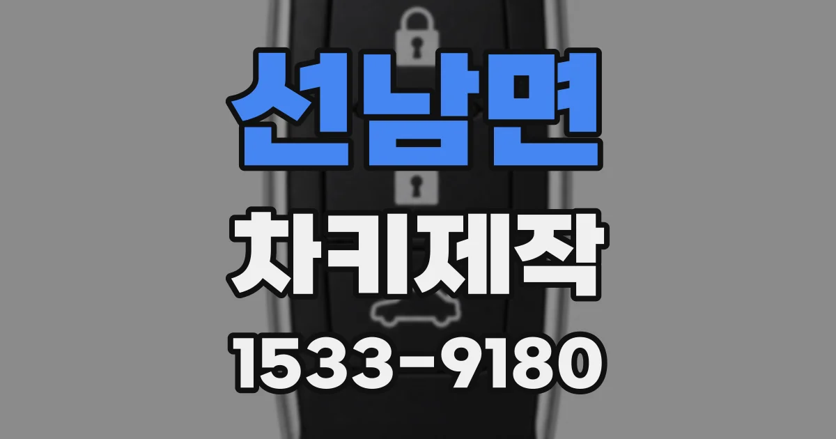 선남면 차키제작