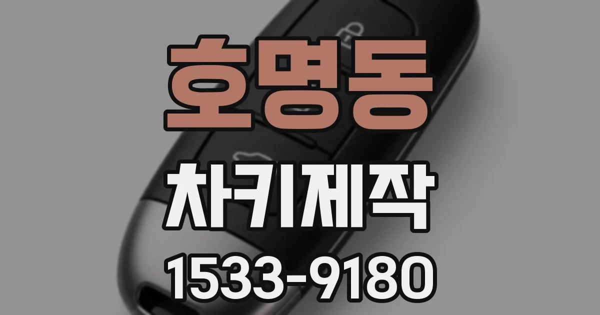 호명동 차키제작