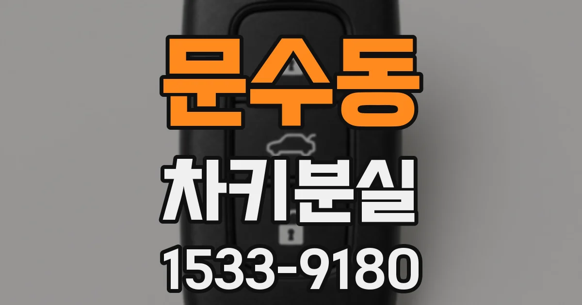 문수동 차키분실
