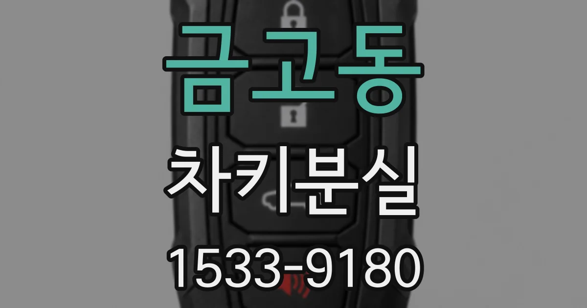 금고동 차키분실