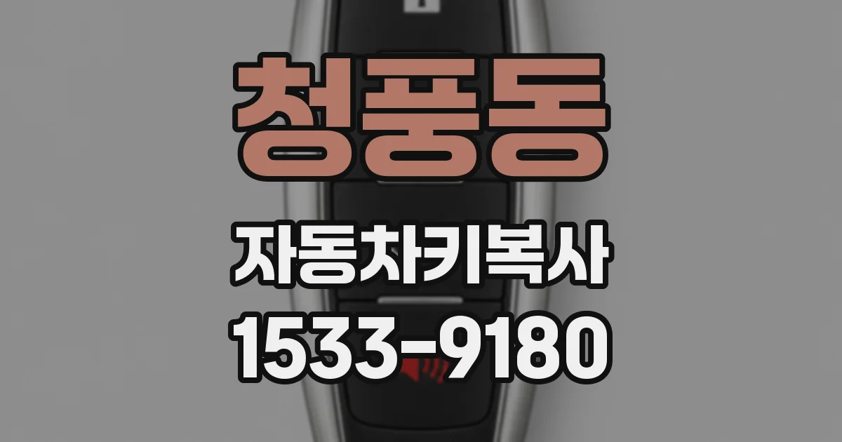 청풍동 자동차키복사