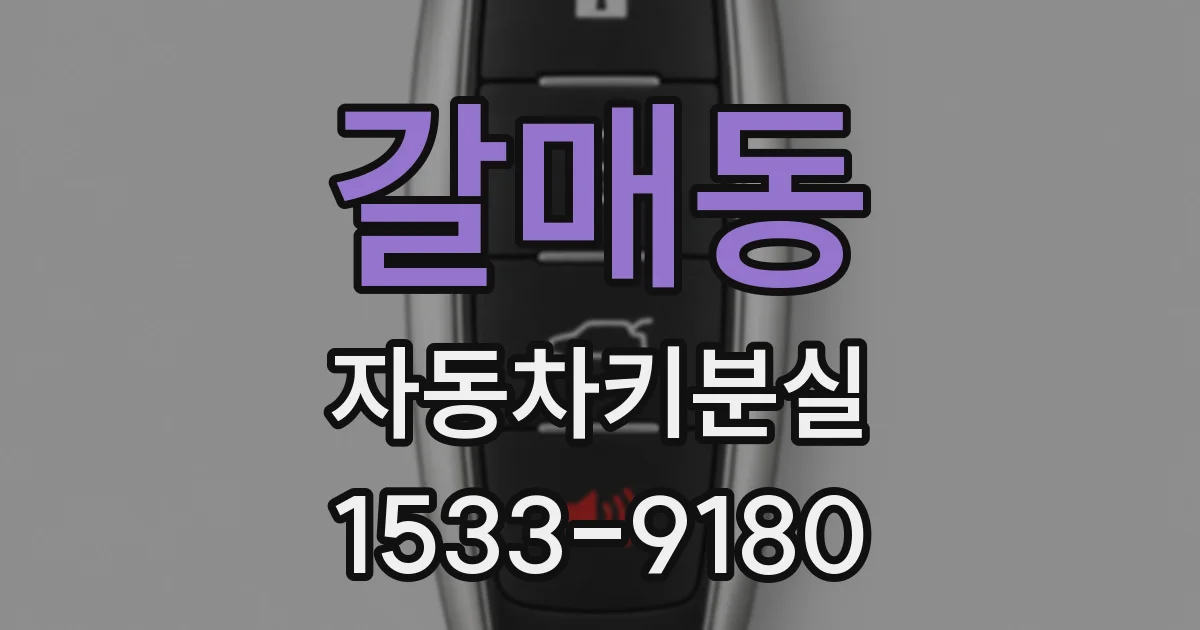 갈매동 자동차키분실