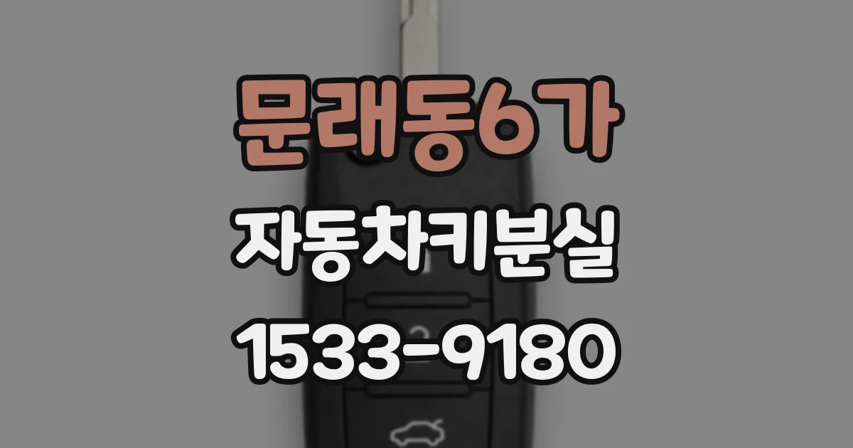문래동6가 자동차키분실