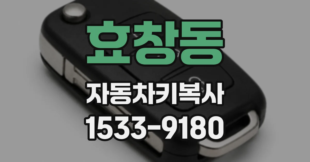 효창동 자동차키복사