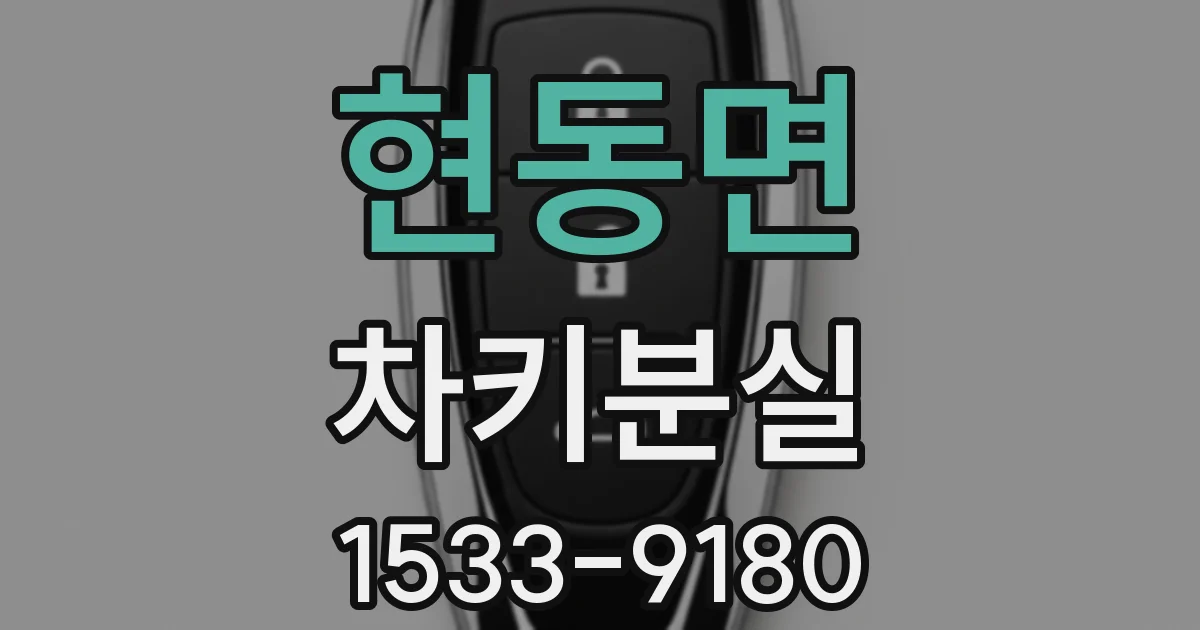 현동면 차키분실