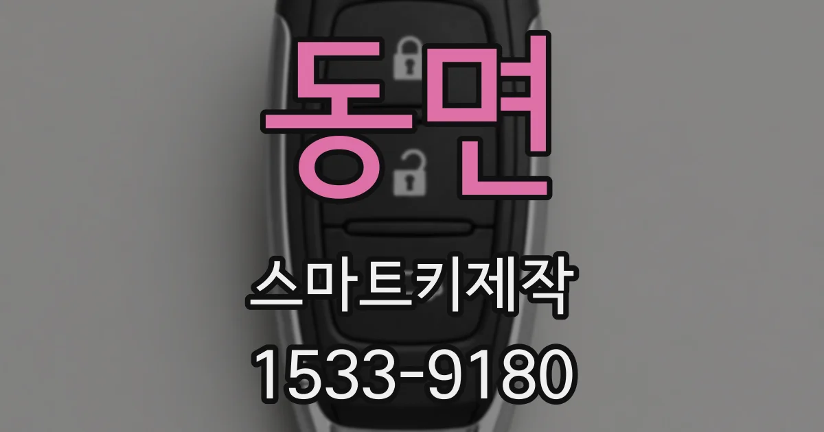 동면 스마트키제작
