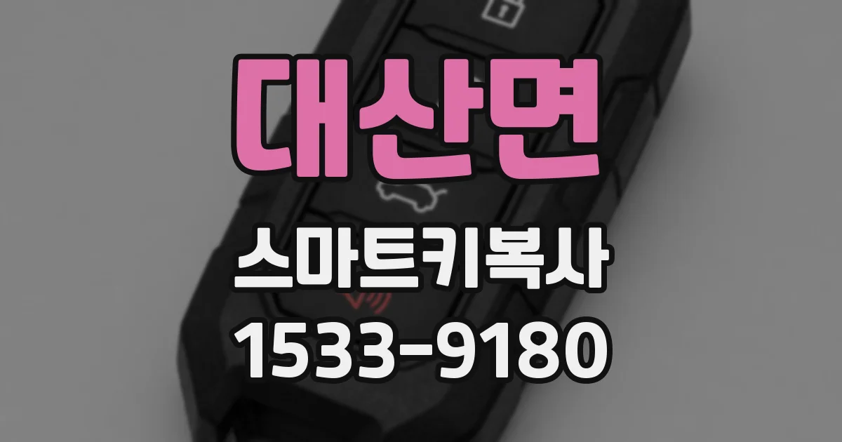 대산면 스마트키복사