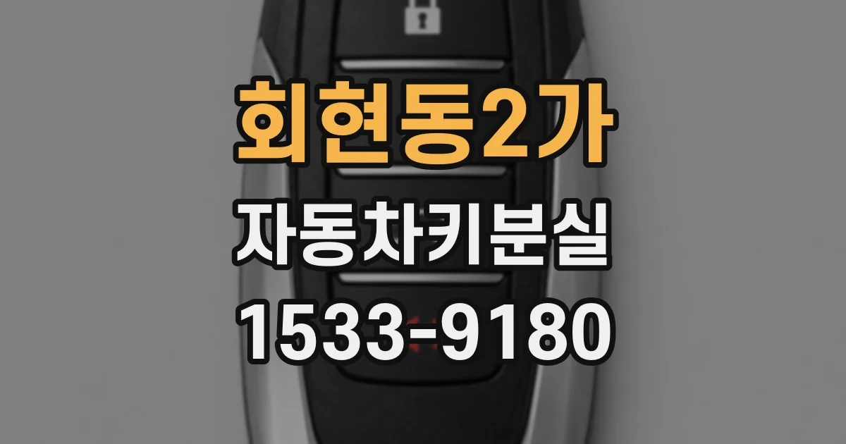 회현동2가 자동차키분실
