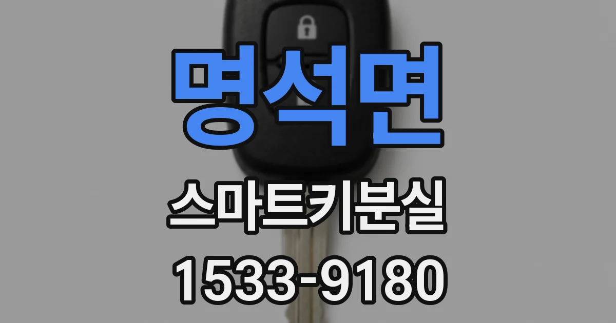명석면 스마트키분실