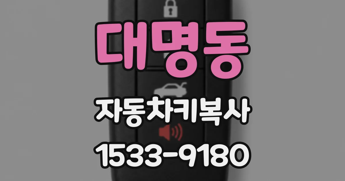 대명동 자동차키복사