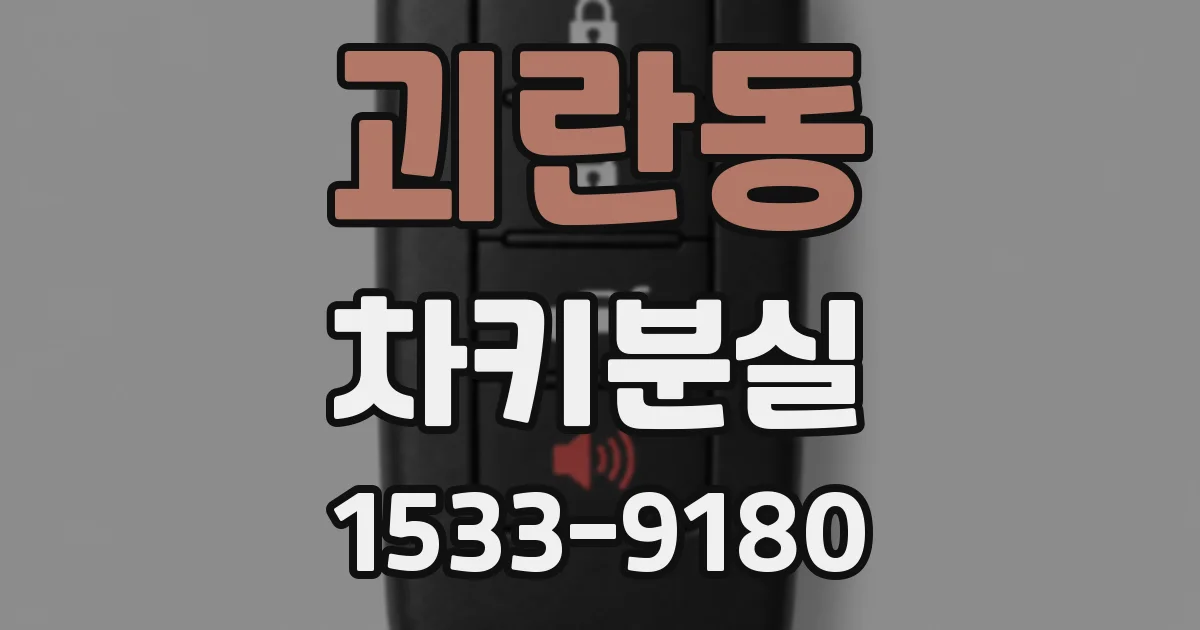 괴란동 차키분실