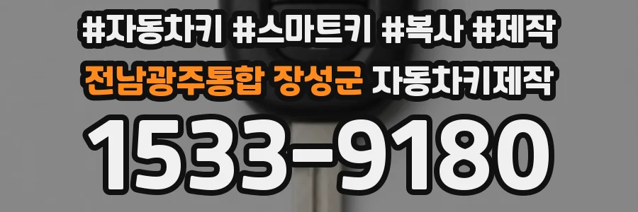 전남광주통합 장성군 자동차키제작