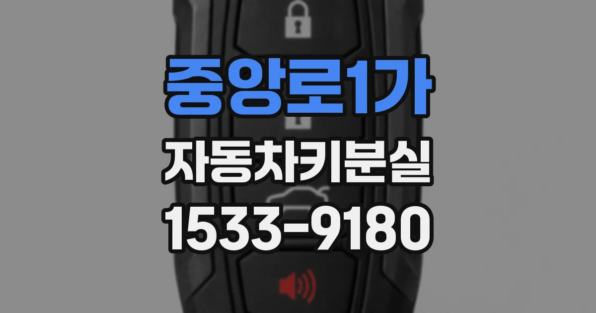 중앙로1가 자동차키분실