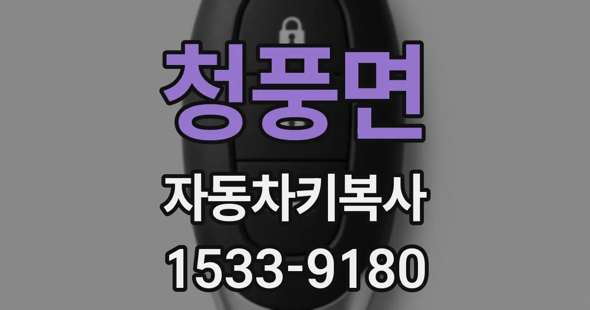 청풍면 자동차키복사