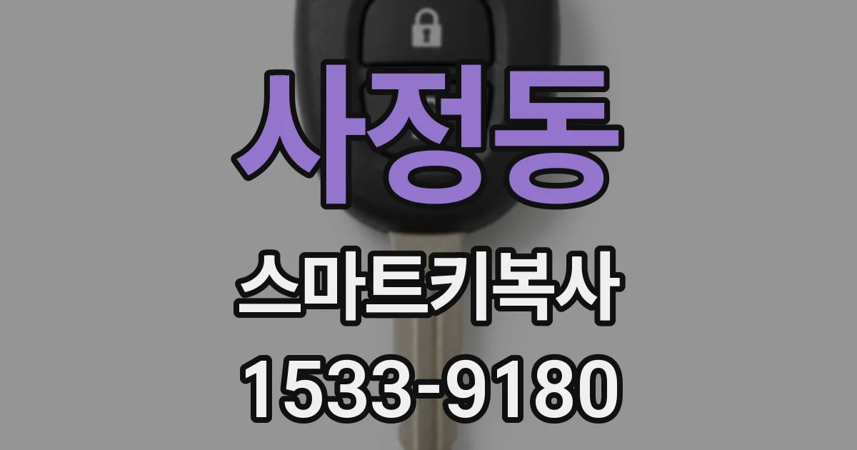 사정동 스마트키복사