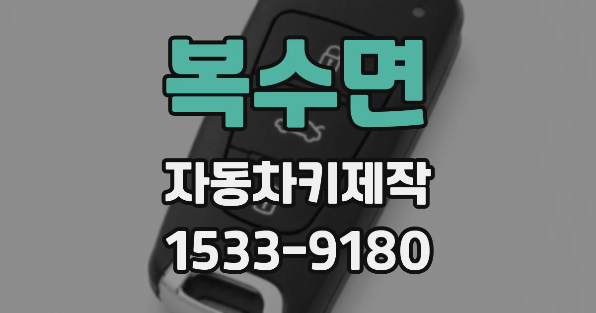 복수면 자동차키제작