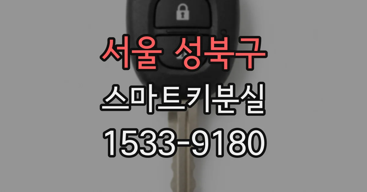 서울 성북구 스마트키분실