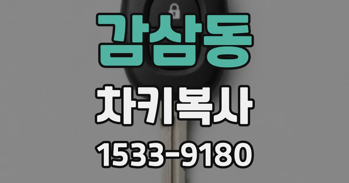 감삼동 차키복사