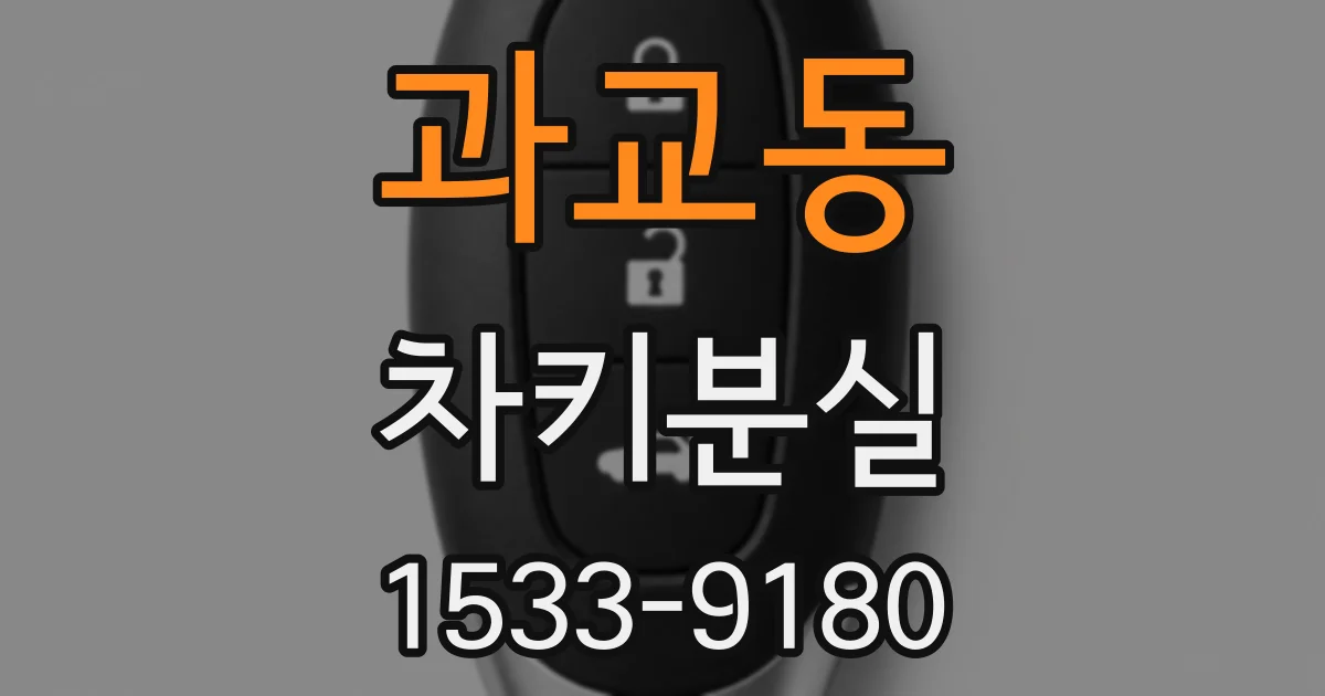 과교동 차키분실