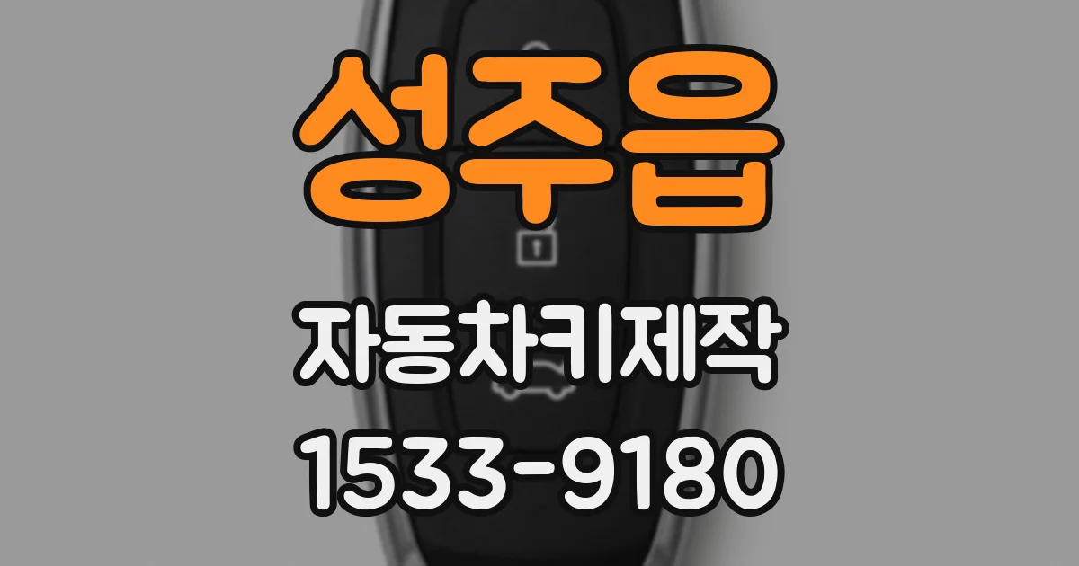 성주읍 자동차키제작