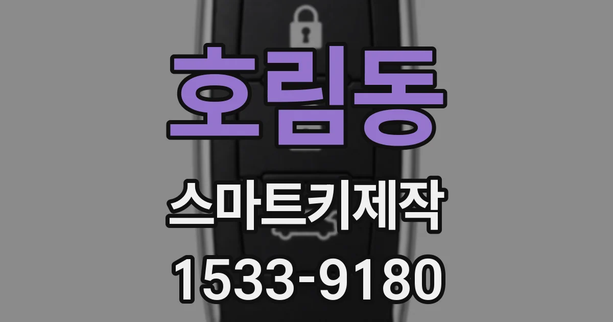 호림동 스마트키제작