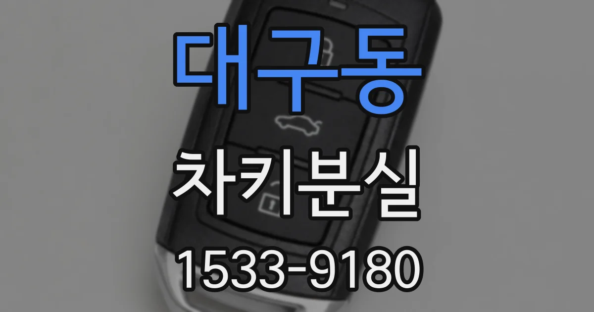 대구동 차키분실