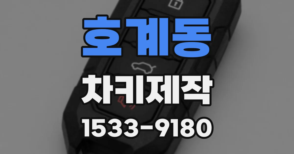 호계동 차키제작