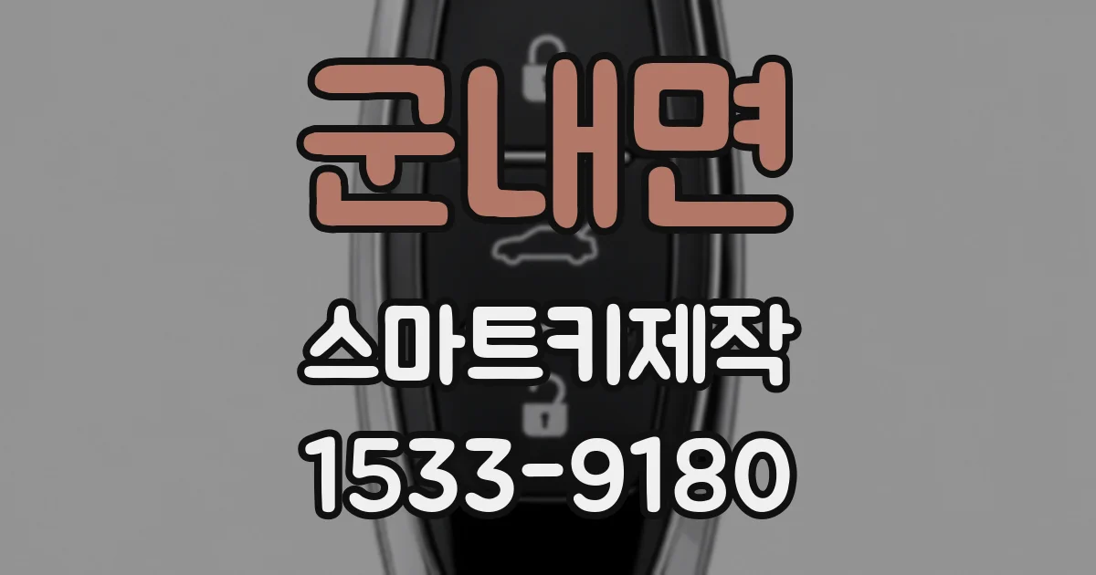 군내면 스마트키제작