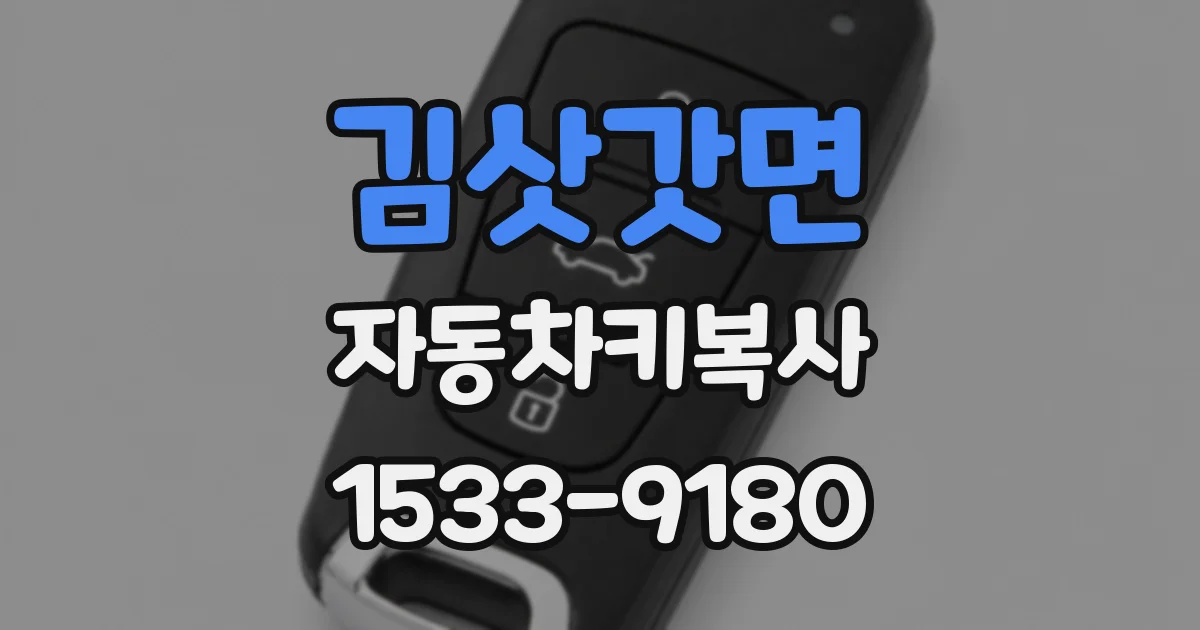 김삿갓면 자동차키복사