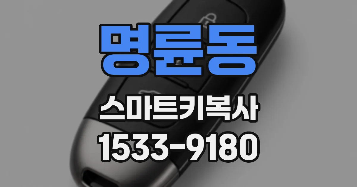 명륜동 스마트키복사