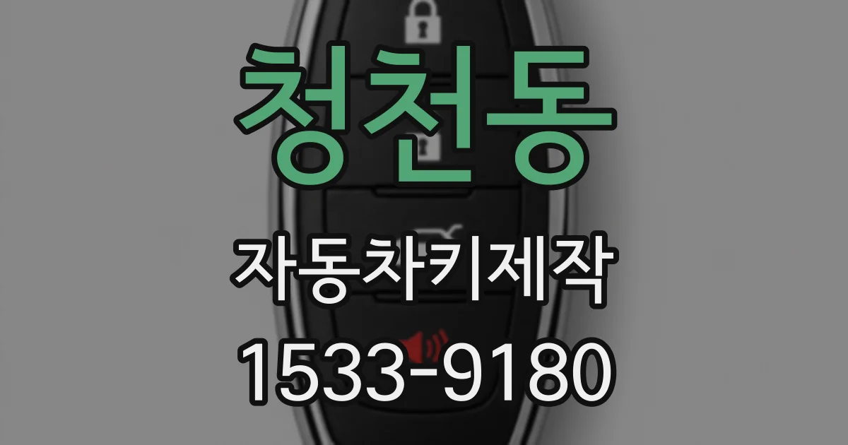 청천동 자동차키제작