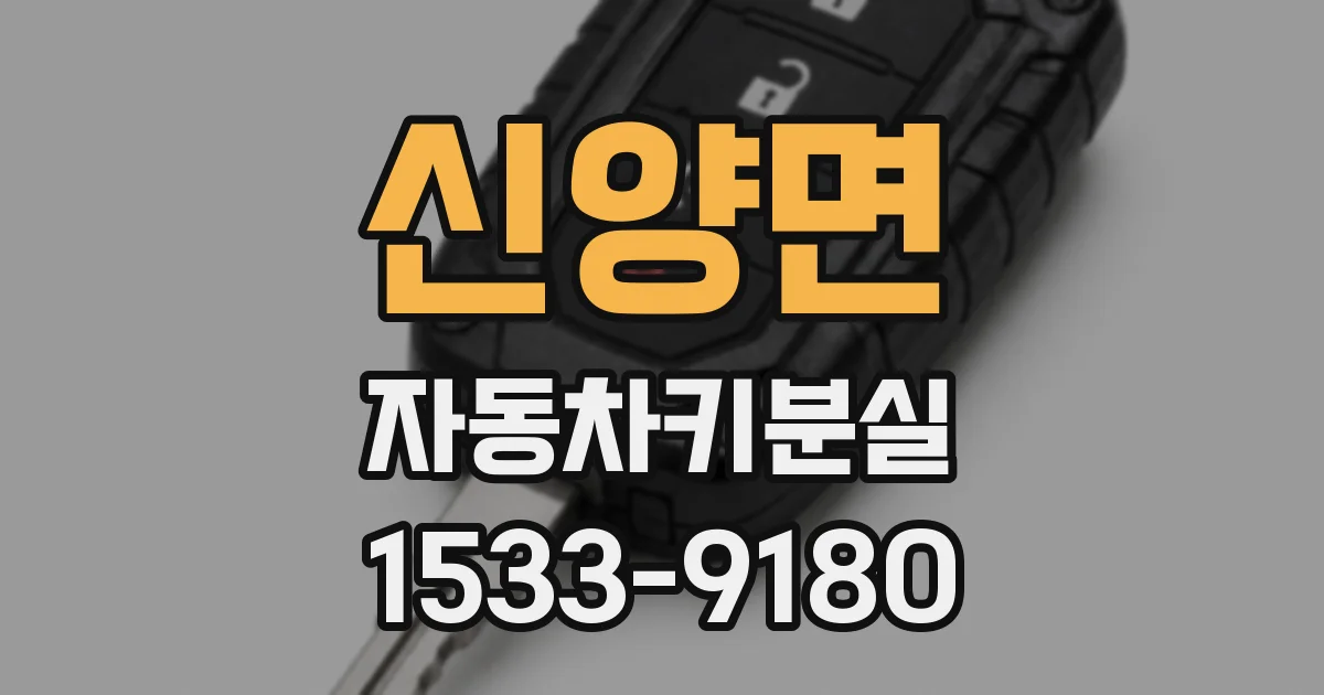 신양면 자동차키분실