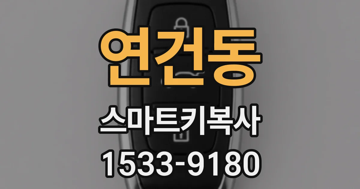 연건동 스마트키복사