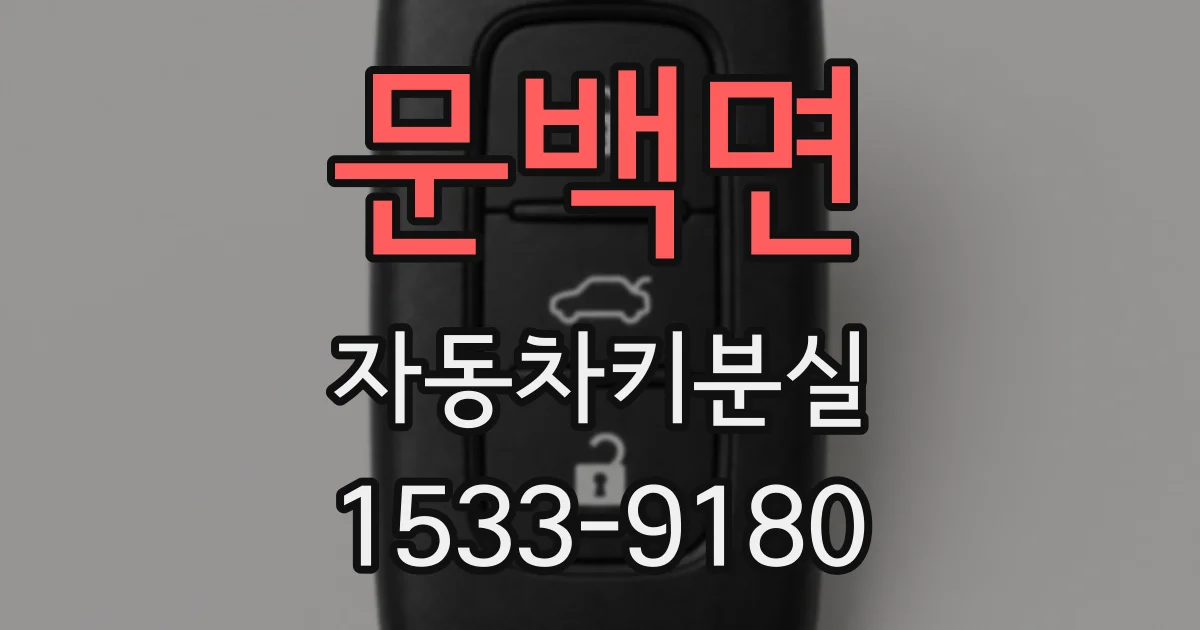 문백면 자동차키분실