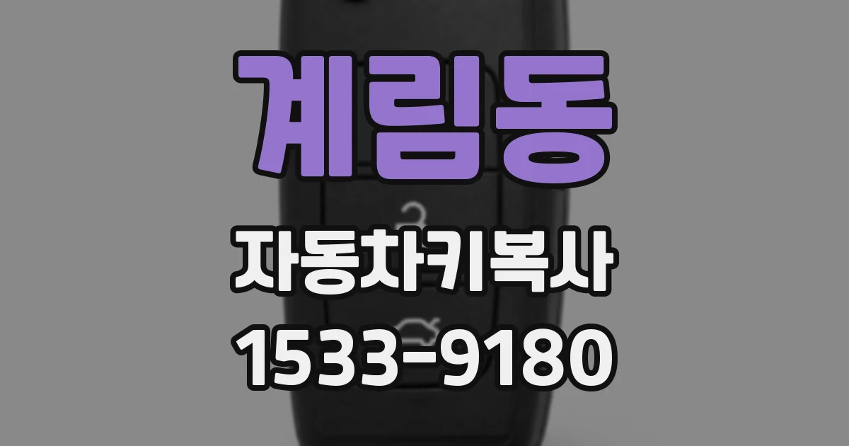 계림동 자동차키복사