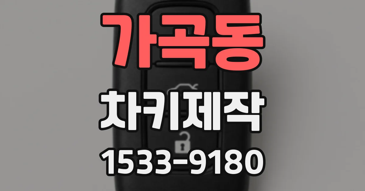 가곡동 차키제작
