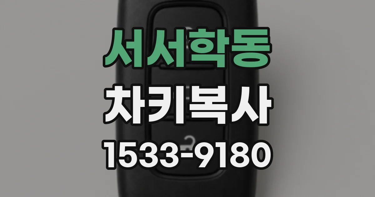 서서학동 차키복사