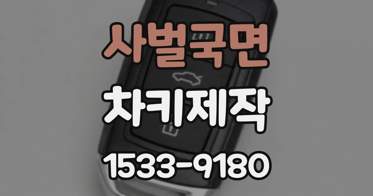 사벌국면 차키제작
